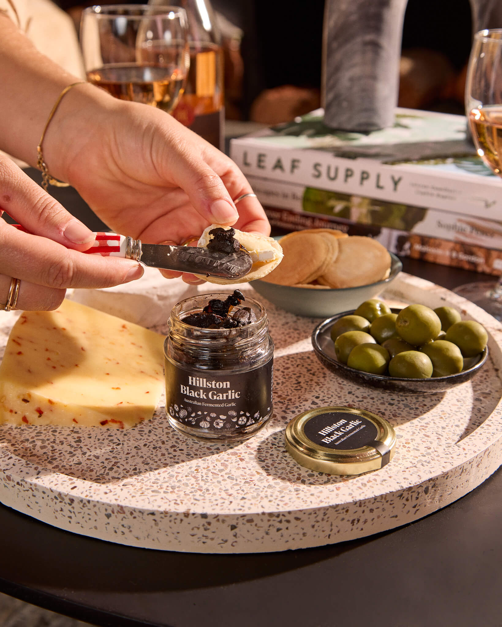 Black Garlic Cheese Board